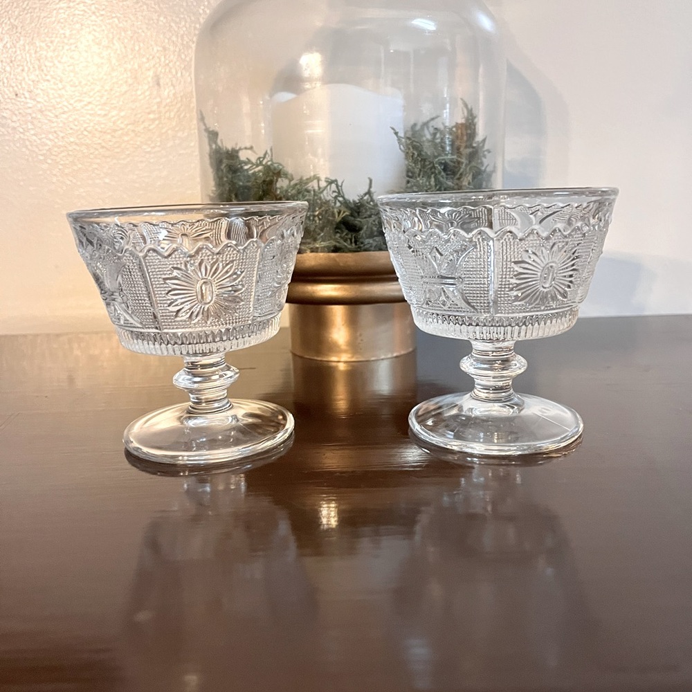 Princess Feather Clear Low Sherbet
by WESTMORELAND. Set of 2